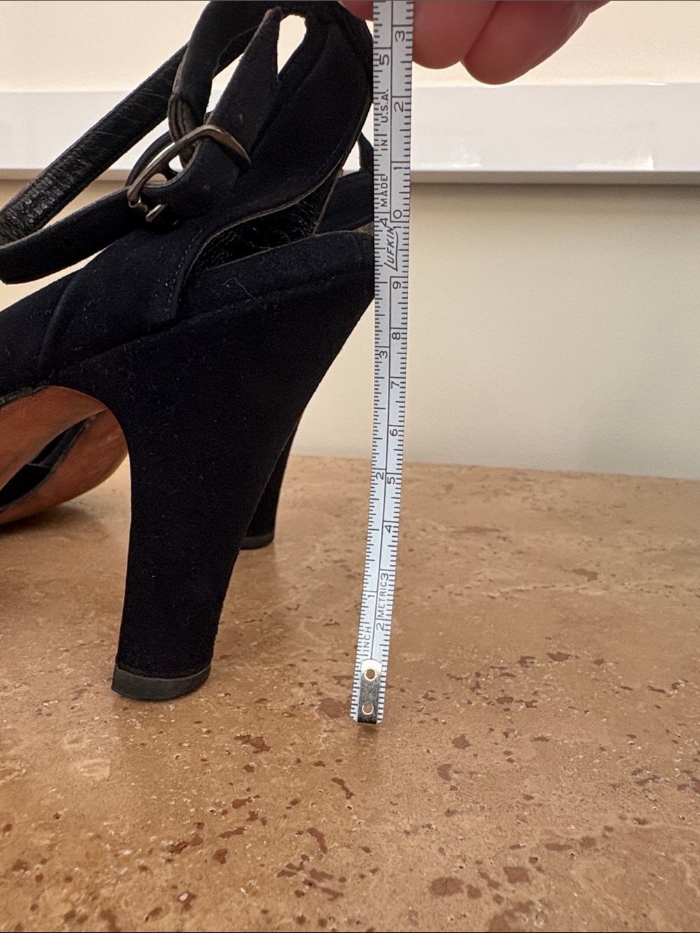 True VTG Women's Black Open-Toe Ankle-Strap Heels, J&J Slater, NY size 7 - Picture 13 of 15